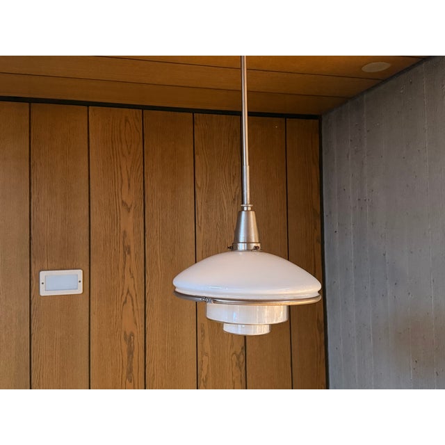 Bauhaus Bauhaus P3 Pendant Lamp by Otto Müller for Sistrah, 1930s For Sale - Image 3 of 14