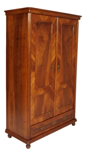 Louis Philippe Walnut Bookshelf Cabinet, Italy, 1850s