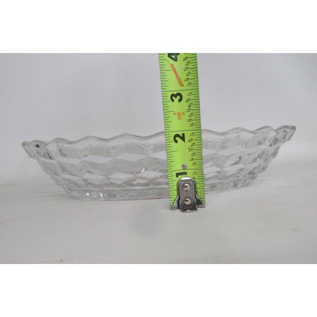 Fostoria American Line Clear Glass Dish With Cube Pattern Serving Bowl 4829b For Sale - Image 12 of 14