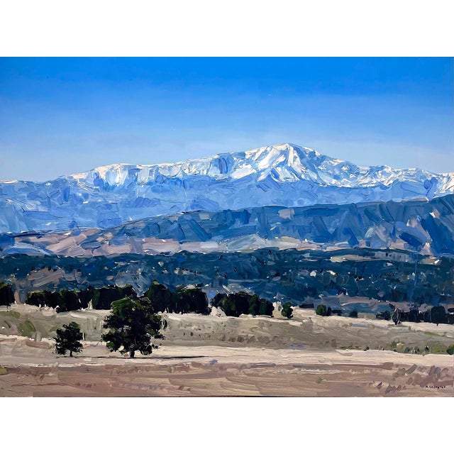 Colorado Plains by David Shingler | Oil on Board Landscape of the Colorado plains with mountains. For Sale