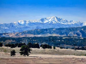 Colorado Plains by David Shingler | Oil on Board Landscape of the Colorado plains with mountains.