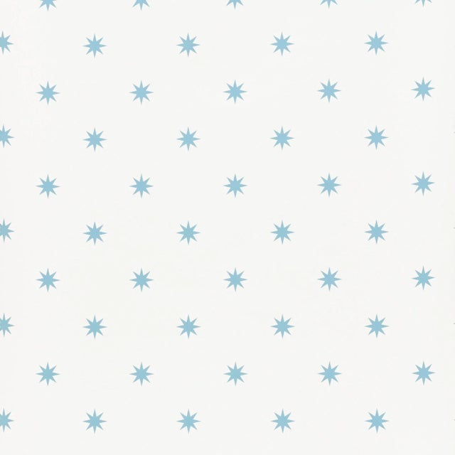 Schumacher Sample - Schumacher Stargaze Wallpaper in Blue For Sale - Image 4 of 5