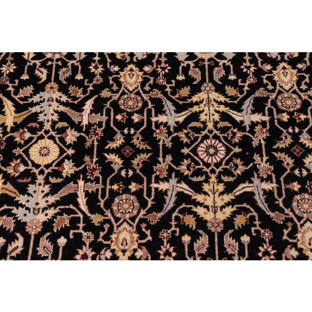 Shabby Chic Black/Beige Wool Rug - 8'2'' X 9'9'' For Sale In New York - Image 6 of 10