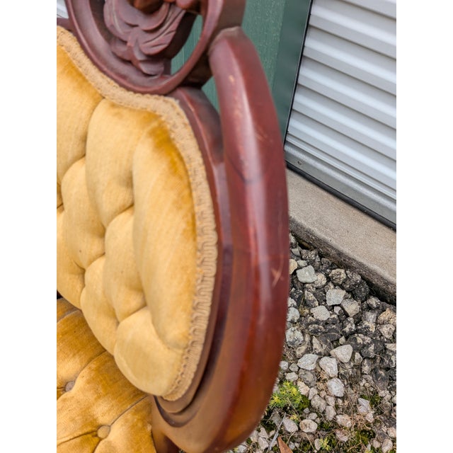 Mid Century Kimball Vintage Four Victorian Balloon Back Chairs For Sale - Image 10 of 18