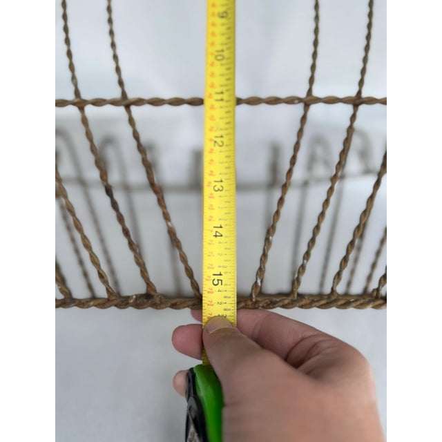 Vintage French-Style Twisted Wire Wall Basket – Ornate Scrollwork Garden or Plant Decor For Sale In Boise - Image 6 of 7