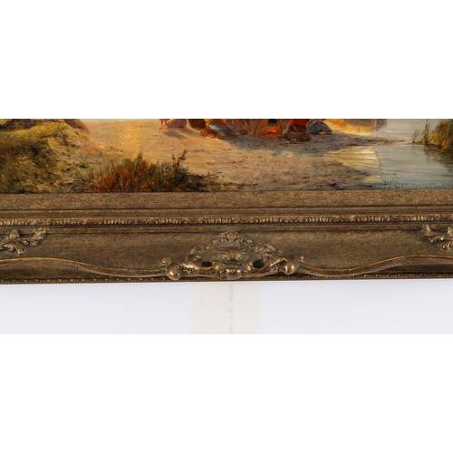 Pieter Cornelis Dommersen, Antique Landscapes, 1904 & 1910, Oil on Board Paintings, Framed, Set of 2 For Sale - Image 11 of 17