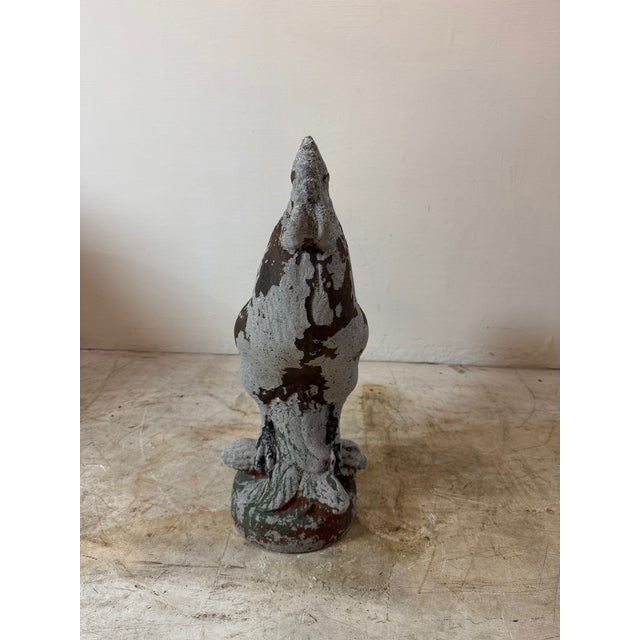 Mid 20th Century Vintage French Cast Concrete Rooster Sculpture For Sale - Image 4 of 5