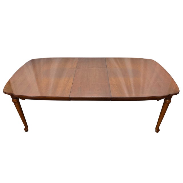 Thomasville Vintage Thomasville Traditional American Style Mahogany Extension Dining Table For Sale - Image 4 of 12