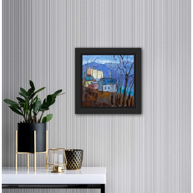 Textile "Virginia City" Contemporary Western Landscape Oil Painting For Sale - Image 7 of 12