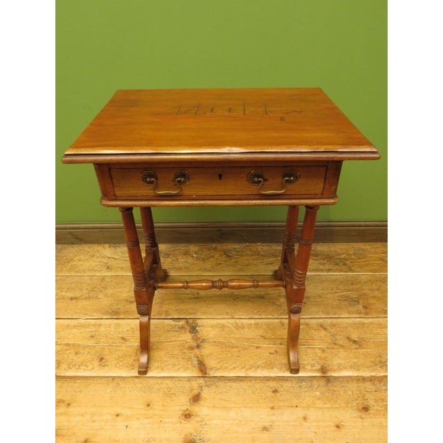 Trinity House Style Worktable with Inlaid Ship by H. Larsen, 1911 For Sale - Image 17 of 18