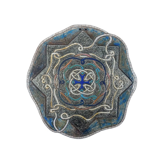 Raku Ceramic Wall Plate Oltre Lintreccio by Stefania Zoppellaro, Italy, 2021 For Sale - Image 9 of 9