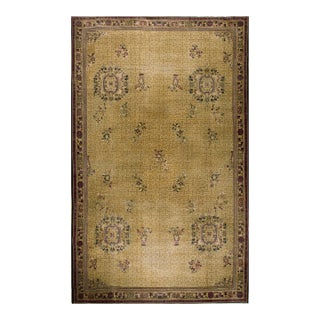 Marvelous Beige and Purple Color With Trellis Pattern Antique Chinese Rug For Sale
