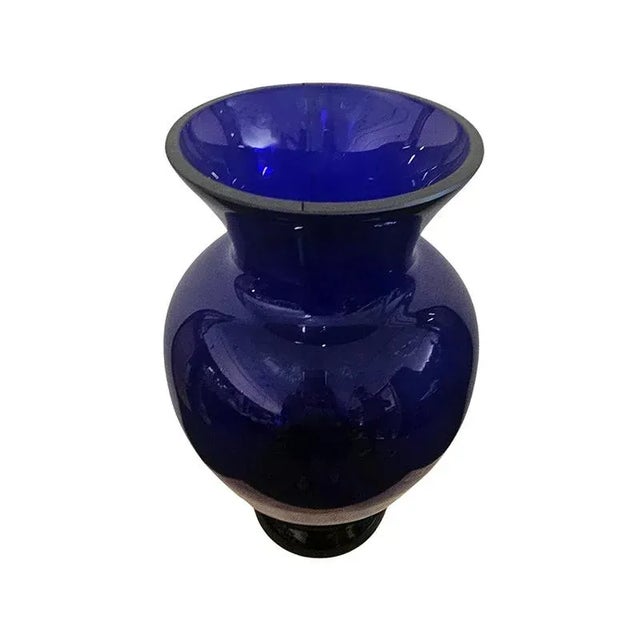 Blue Glass Vase, 1960s For Sale - Image 4 of 5