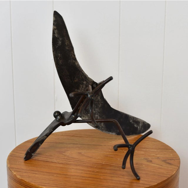 Mid Century Steel Brutalist Bird Table Sculpture For Sale - Image 10 of 12