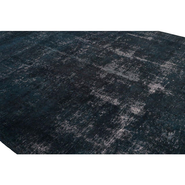 Rug & Kilim Vintage Persian Rug in Blue and Black by Rug & Kilim For Sale - Image 4 of 7