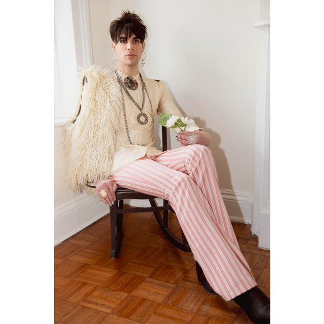 Oversized clear resin cocktail ring with layered, sculptural flower petals. Three-dimensional design in the style of...