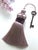 2020s Pair of Dusty Mauve Luxury Key Tassels With Satin & Cut Velvet Details For Sale - Image 5 of 14