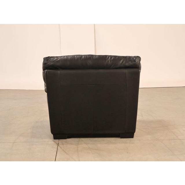 Italsofa Contemporary Black Leather Club Chair For Sale - Image 15 of 18
