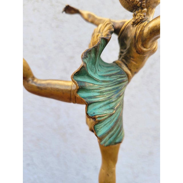 H Fournier, Art Deco Ballerina, 20th Century, Bronze on Marble Base For Sale - Image 13 of 18