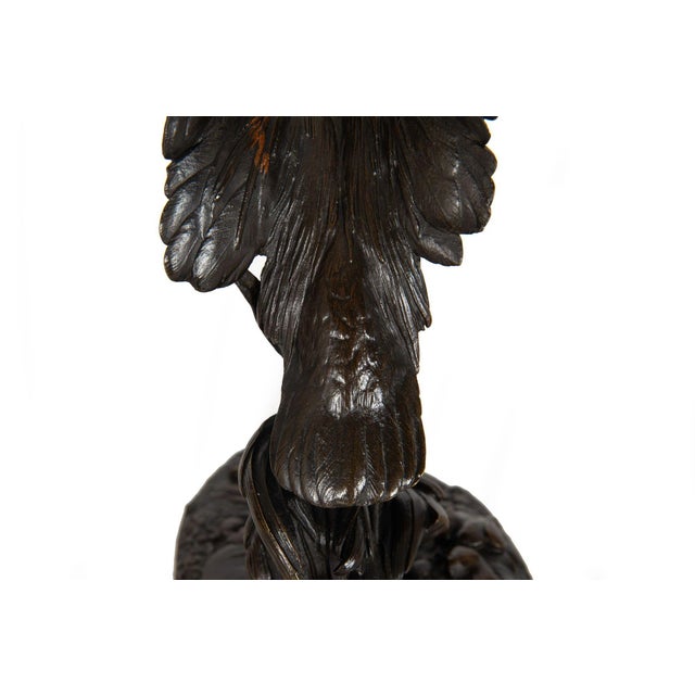Rare French Bronze Sculpture Heron and Frog by Henri Alfred Jacquemart For Sale - Image 15 of 18