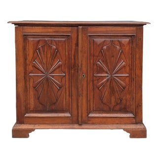 Italian Piedmontese Walnut Sideboard For Sale