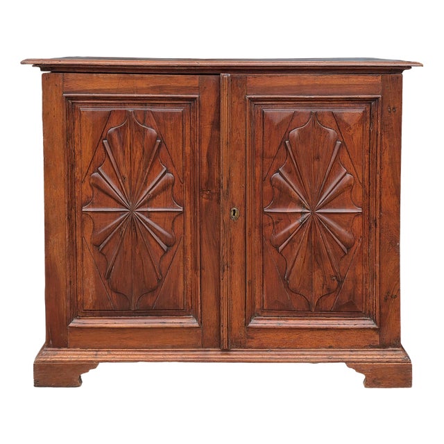 Italian Piedmontese Walnut Sideboard For Sale