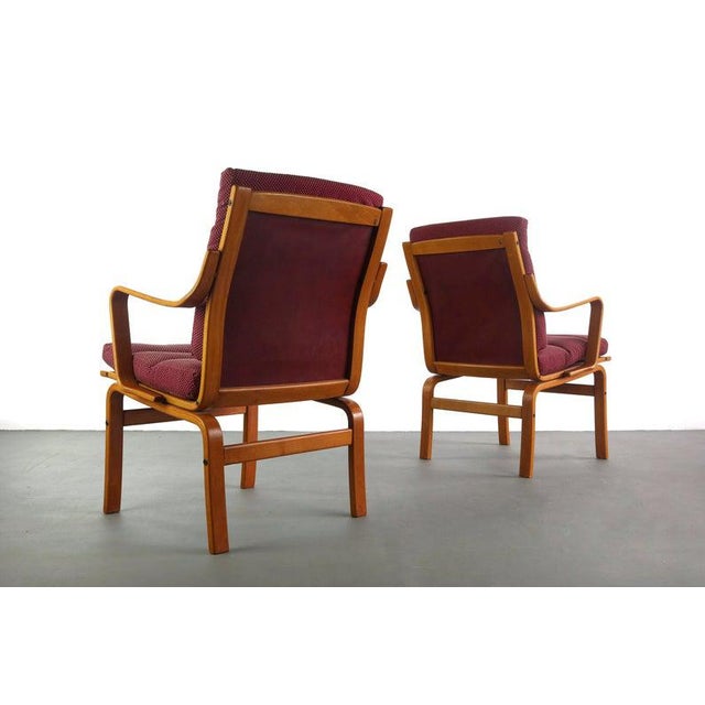 Westnofa Furniture Mid Century Modern Bentwood Lounge Chairs by Gote Mobler, Sweden For Sale - Image 4 of 7