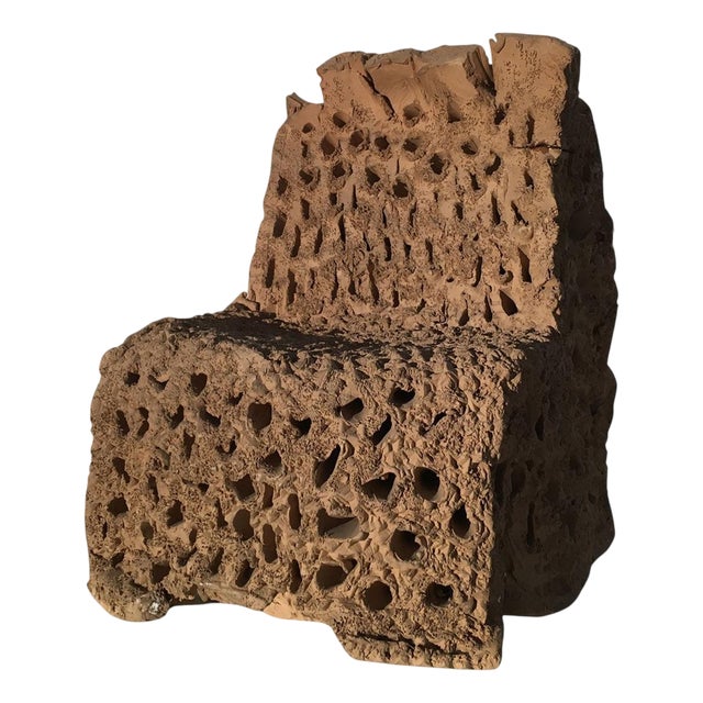 Italian Terracotta Abstract Sculpture by Urano Palma, 1985 For Sale