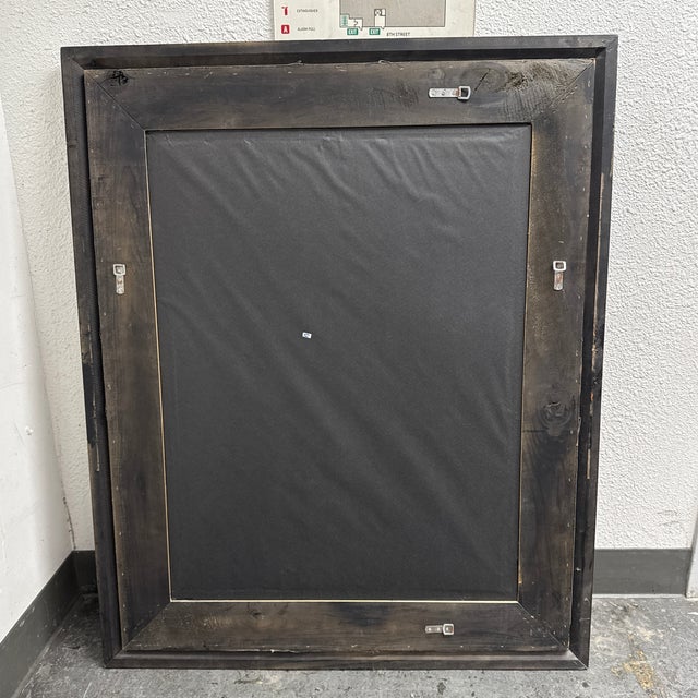 French Art Deco Leather + Nailhead Framed Wall Mirror For Sale - Image 12 of 12