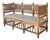 Vintage Carved Wood Spindle Bench For Sale