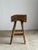 Small Organic Blond Asian Teak Quadripod Bench, Dua Belas For Sale - Image 5 of 18