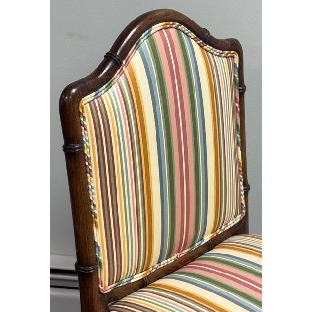 Ornamental & Decorative Materials Vintage Hollywood Regency Faux Bamboo Chairs - A Pair For Sale - Image 7 of 11