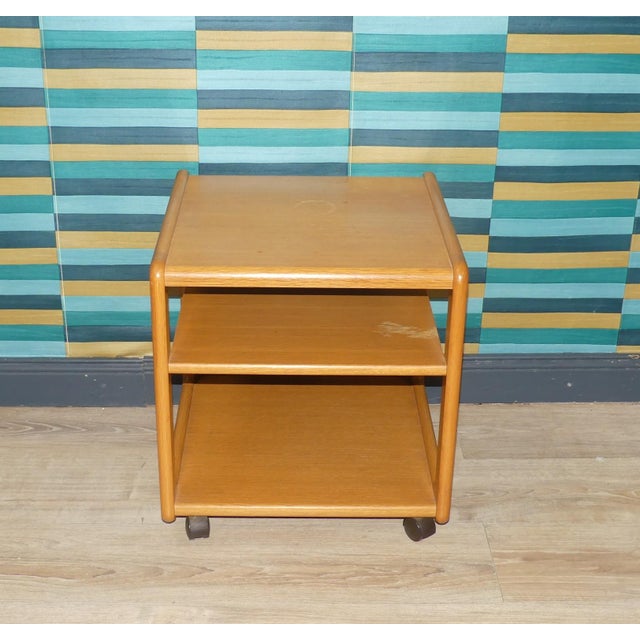 Vintage Side Table with Wheels, 1990s For Sale - Image 9 of 10