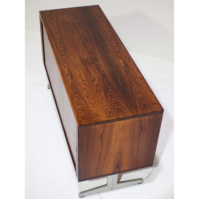 Dry Bar Tambour Cabinet in Rosewood and Metal from Nipu, Denmark, 1960s For Sale - Image 6 of 15