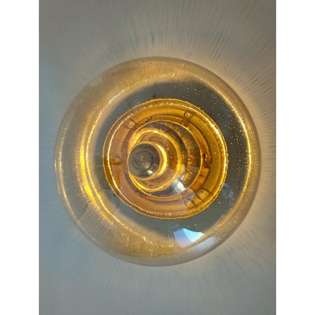 Italian Space Age Bubble Glass Ceiling Light, 1970s For Sale - Image 4 of 18