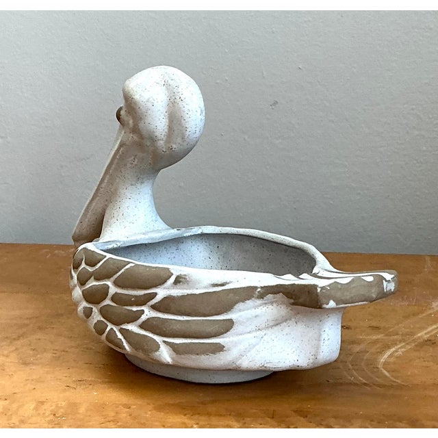 Ceramic Vintage Ceramic Pelican Bowl For Sale - Image 7 of 12