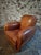 Vintage Leather Club Chair, France, 1940s-1950s For Sale - Image 4 of 18
