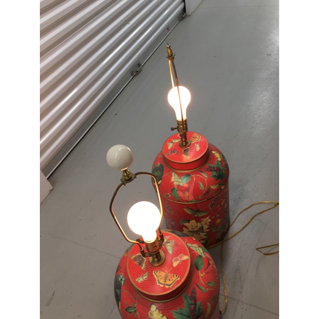 1990s Decoupage Table Lamps - a Pair For Sale - Image 4 of 13