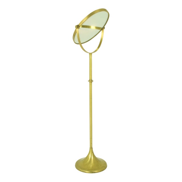 Italian Freestanding and Tilting Floor Mirror in Brass and Glass, 1970s For Sale
