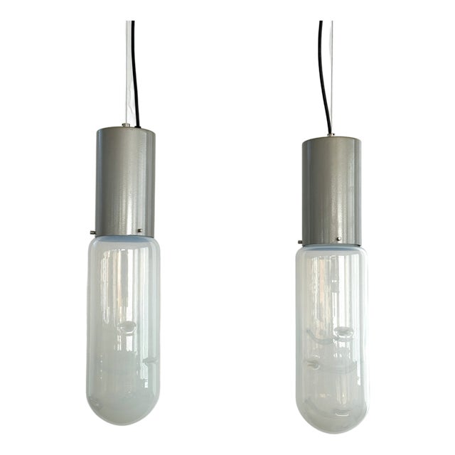 Italian Ata Pendant Lights by Giusto Toso for Leucos, 1970s, Set of 2 For Sale