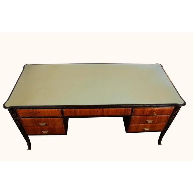 Wood Mid-Century Italian Writing Desk For Sale - Image 7 of 9