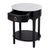 2020s Ellen 18.25 in. W Oval Marble and Wood 1 Drawer Nightstand, Black For Sale - Image 5 of 11