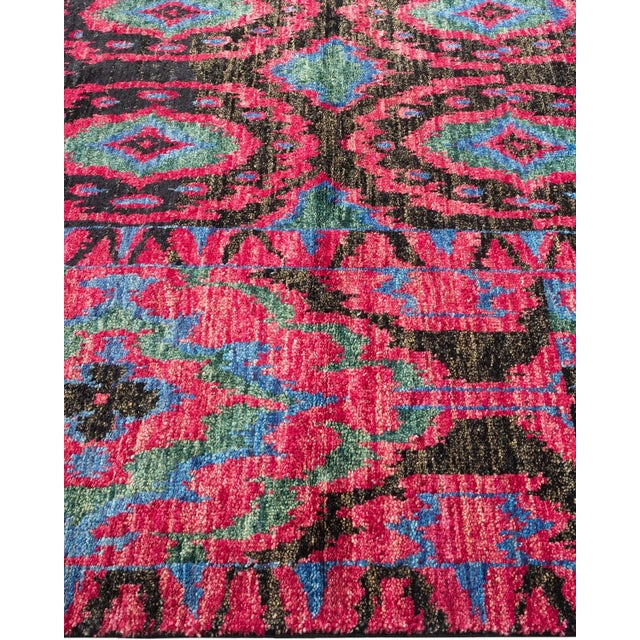 Solo Rugs Modern Hand Knotted Area Rug, Purple - 4' 1" x 5' 9" For Sale - Image 4 of 9