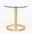 Modern Circular Glass Top Brass Coffee Table For Sale In New York - Image 6 of 7