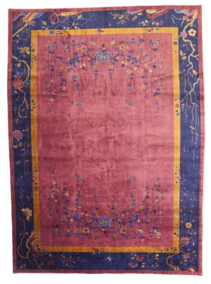 Early 20th Century Antique Hand-Knotted Chinese Rug - 11′ × 15′6″