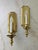 French Provincial Vintage Polished Brass Electric Candlestick Wall Sconces, a Pair For Sale - Image 3 of 7