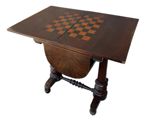 Coffee Table with Chessboard and Drawer, 1920s