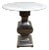 Metal Base Marble Top Pedestal Table For Sale