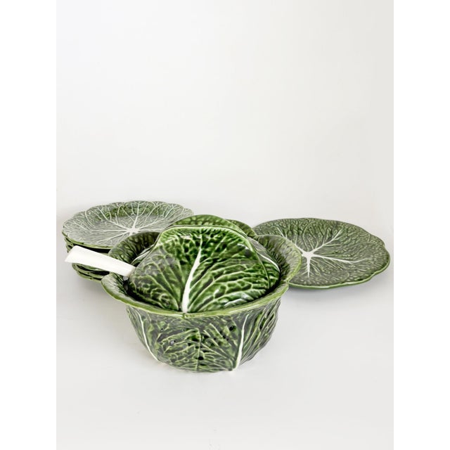 Cabbage-Shaped Soup Tureen Set, France, 1970s, Set of 9 For Sale - Image 13 of 18