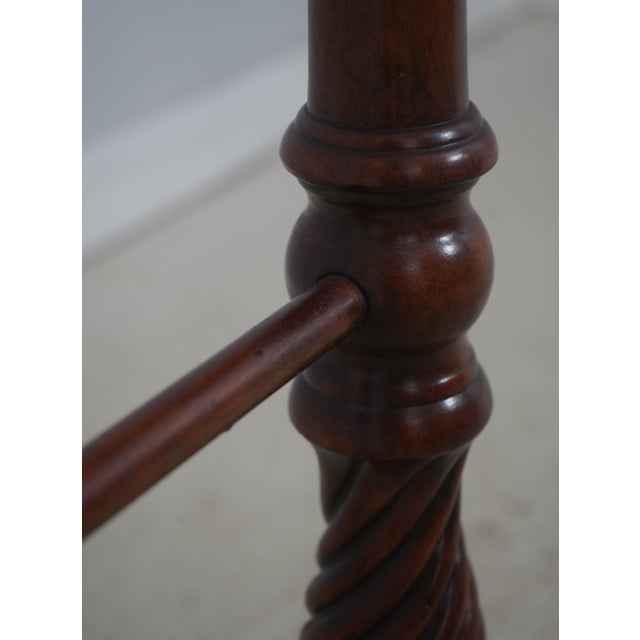 Wood Maitland Smith Double Hand Mahogany Quilt Rack For Sale - Image 7 of 15